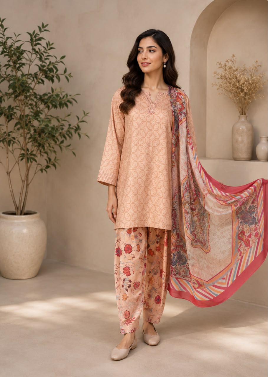 HS-103 3 Pieces Suit - Stitched