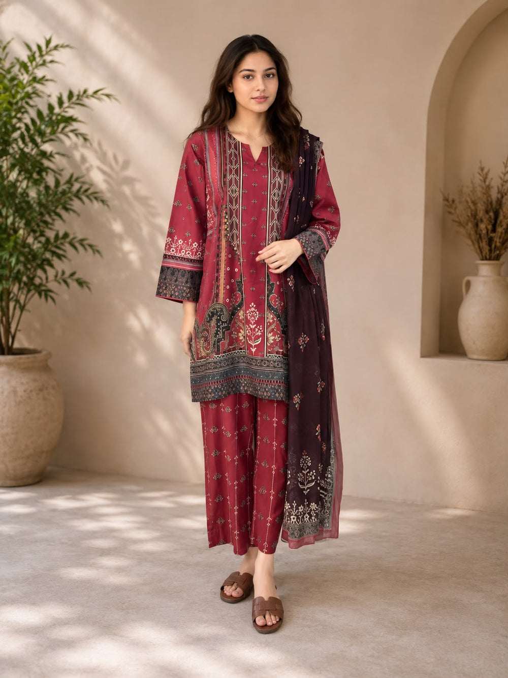 HS-111 3 Pieces Suit - Stitched