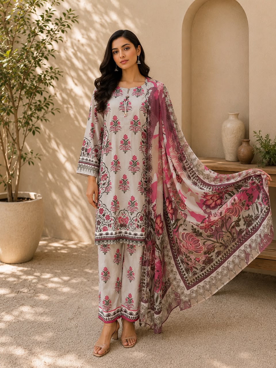 HS-112 3 Pieces Suit - Stitched