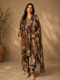 HS-114 3 Pieces Suit - Stitched Embrioded