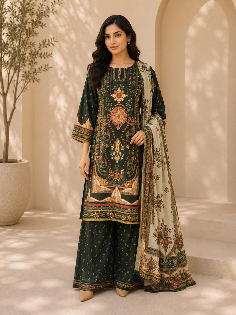 HS-115 3 Pieces Suit - Stitched