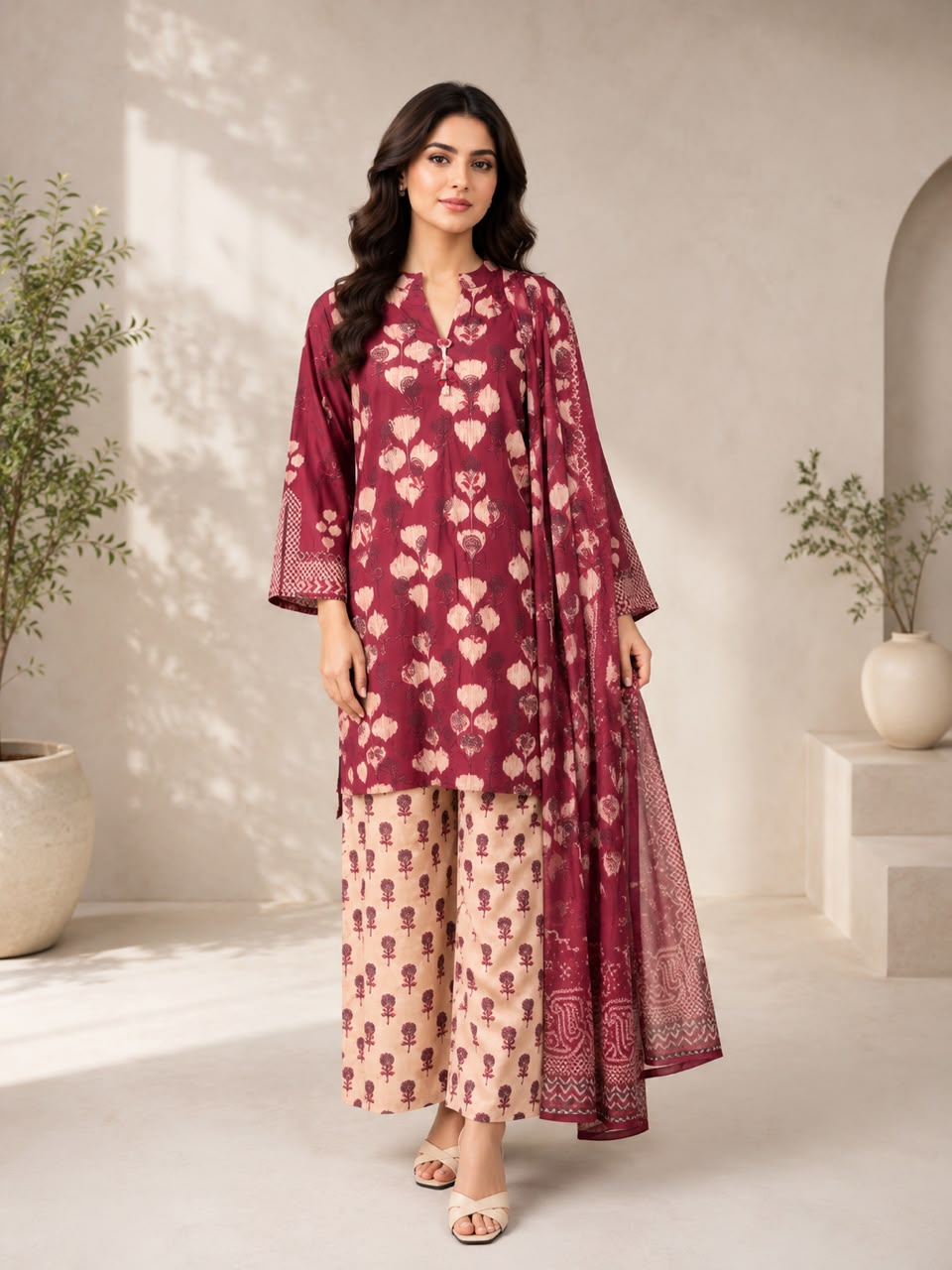 HS-119 3 Pieces Suit - Stitched