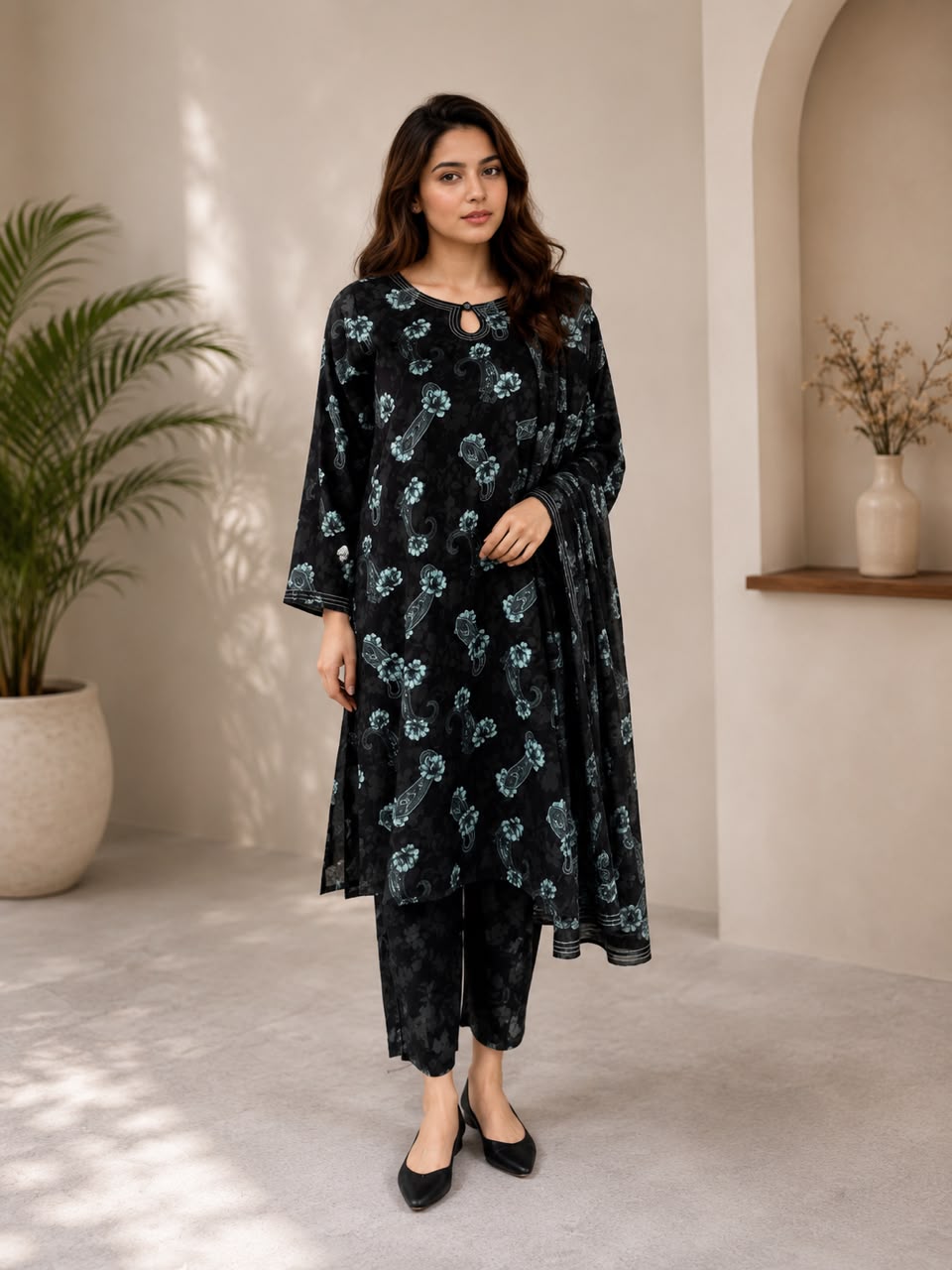 HS-120 3 Pieces Suit - Stitched