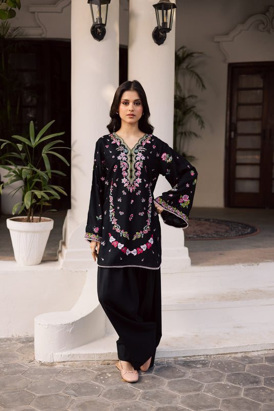 2PC Summer Embroidered Dress - 1100
