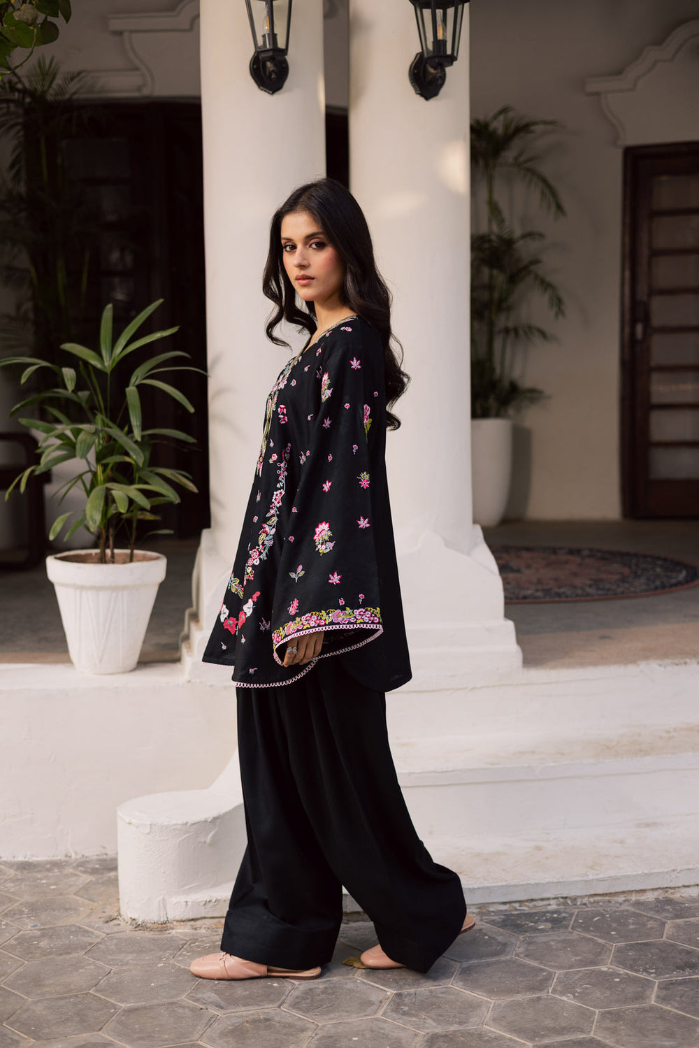 2PC Summer Embroidered Dress - 1100